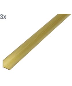 Alberts Profilo angolare ottone oro 1000x10x10 mm set da 3 pezzi