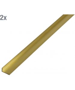 Alberts Profilo angolare in ottone 1000x20x15 mm set da 2 pezzi ferramenta