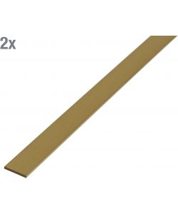 GAH-Alberts Asta piatta in ottone 1 m x 10 mm set 2 pezzi premium