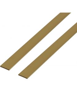 GAH-Alberts Asta piatta in ottone 1 m 15x2 mm set 2 pezzi premium