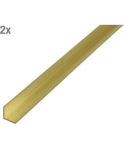 Alberts Profilo Angolare Ottone 1000x20x20 mm Set 2 Pezzi Isoscele