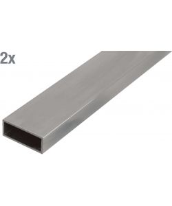 GAH-Alberts Tubo rettangolare alluminio naturale 1000x50x20 mm 2 pezzi