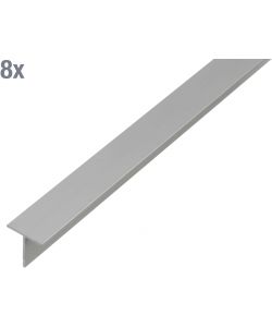 GAH-Alberts Profilo a T alluminio anodizzato 1000x15x15 mm set 8 pezzi