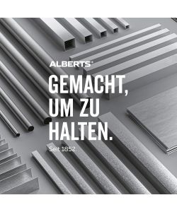 Alberts Profilo a T Alluminio Anodizzato Argento 1000x20x20 mm Set 5 Pz