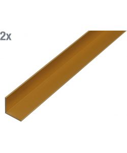Alberts Profilo Angolare Alluminio Anodizzato Oro 1000x30x30 mm Set 2Pz