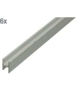 Alberts Profilo H in Alluminio Anodizzato Argento 1000x9,1x12 mm Set 6pz