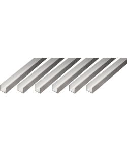 GAH-Alberts Profilo a U in alluminio 1000x20x10 mm set da 6 pezzi