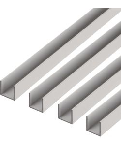 Alberts Profilo a U alluminio naturale 1000x15x20 mm set 4 pezzi