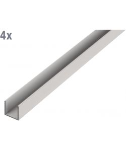 Alberts Profilo a U alluminio naturale 1000x15x20 mm set 4 pezzi