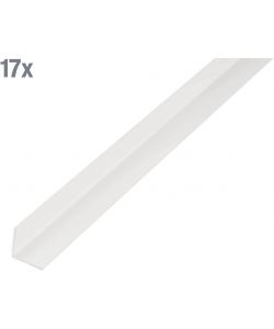 Alberts Profilo angolare PVC-U bianco 1000x20x20 mm set 17 pezzi