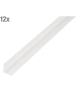 GAH-Alberts Profilo angolare plastica bianco 1000x25x25 mm set 12 pezzi
