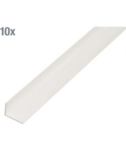 Alberts Profilo Angolare PVC-U Bianco 1000x40x10 mm - 10 Pezzi