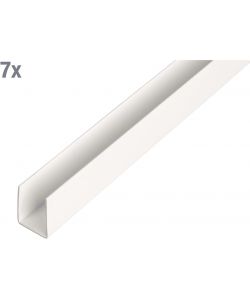 Alberts Profilo a U PVC-U bianco 1000x21x20 mm set 7 pezzi ferramenta