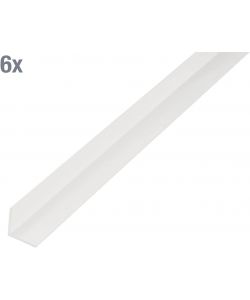 Alberts Profilo angolare PVC-U bianco 1000x30x30 mm set 6 pezzi