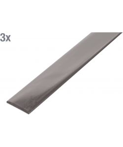 GAH-Alberts Asta piatta acciaio inox 1 m 15 mm set 3 pezzi