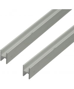 Alberts Profilo H Alluminio Anodizzato Argento 1000x19x30 mm Set 2pz