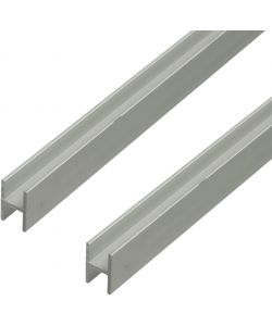 Alberts Profilo H in Alluminio Anodizzato Argento 1000x22x30 mm - Set 2 Pz