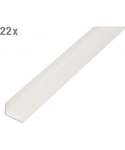 GAH-Alberts Profilo angolare PVC bianco 1000x25x15 mm set 22 pezzi