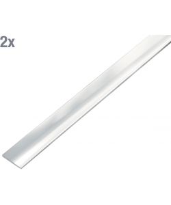 GAH-Alberts Asta piatta autoadesiva alluminio 1 m x 25 mm set 2 pezzi