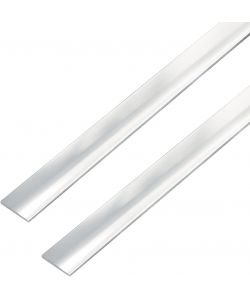 Asta Piatta Autoadesiva Alluminio Cromato 1000x30x2 mm Set 2pz
