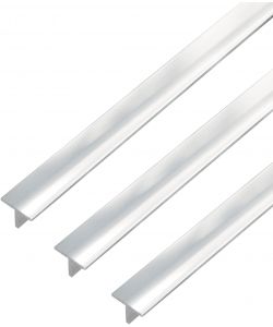 Alberts Profilo a T Alluminio Cromato 1000x15x15 mm Set 3 Pezzi