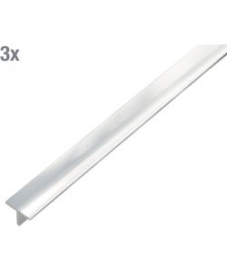 Alberts Profilo a T Alluminio Cromato 1000x15x15 mm Set 3 Pezzi