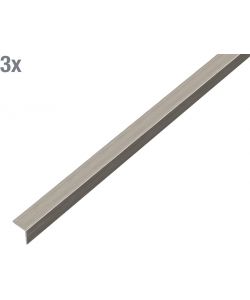 GAH-Alberts Profilo angolare autoadesivo alluminio inox scuro 1000x15x15mm 3pz