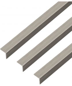 Alberts Profilo angolare autoadesivo alluminio effetto inox scuro 1000mm set 3