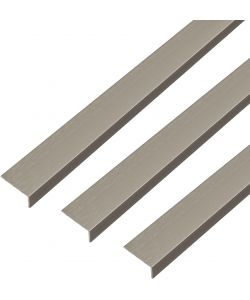 GAH-Alberts Profilo angolare autoadesivo alluminio acciaio inox scuro 1000x20x10 mm set 3 pezzi