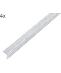 Alberts Profilo angolare autoadesivo alluminio 1000x10x10 mm set 4 pz