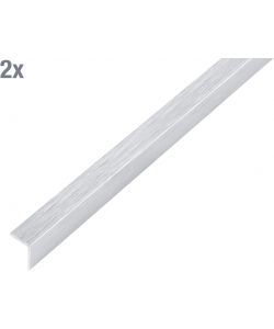 GAH-Alberts Profilo angolare autoadesivo alluminio effetto inox 1000x25x25 mm set 2