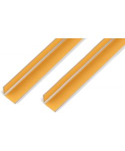 GAH-Alberts Profilo angolare autoadesivo alluminio effetto inox 1000x25x25 mm set 2