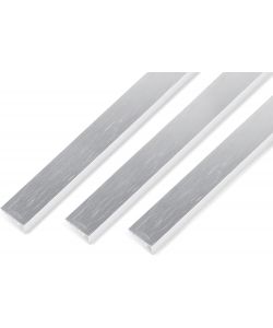 Alberts Set 3 profili angolari autoadesivi alluminio effetto inox 1000x20mm