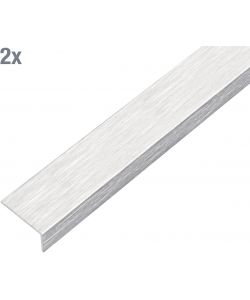 Alberts Profilo angolare autoadesivo in alluminio effetto acciaio inox 1000x30x15 mm - Set 2 pezzi