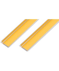Alberts Profilo angolare autoadesivo in alluminio effetto acciaio inox 1000x30x15 mm - Set 2 pezzi