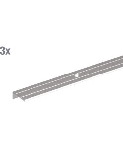 Alberts Profilo protettivo per scale in alluminio anodizzato 1000x24,5 mm - Set 3 pezzi