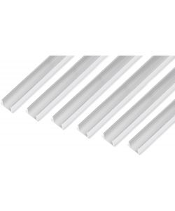 GAH-Alberts Profilo a U alluminio grigio argento 1000x16x13 mm set 6 pezzi