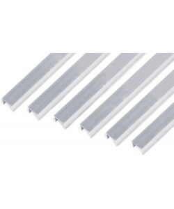 GAH-Alberts Profilo a U alluminio grigio argento 1000x16x13 mm set 6 pezzi