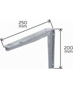 GAH-Alberts Consolle T Zincata a Caldo 200x250 mm Set 2 Pezzi