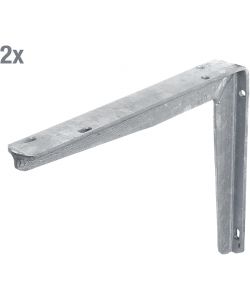 GAH-Alberts Consolle T Zincata a Caldo 200x250 mm Set 2 Pezzi