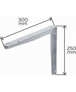 GAH-Alberts Consolle T Zincata a Caldo 250x300 mm Set 2 Pezzi