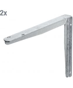 GAH-Alberts Consolle T Zincata a Caldo 250x300 mm Set 2 Pezzi