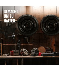 GAH-Alberts Supporti per Cerchioni Zincati Blu Set da 3 200x100 mm