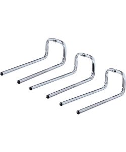 GAH-Alberts Ganci da Parete Doppio Dritto Zincato Blu 3Pz 90x80x200mm