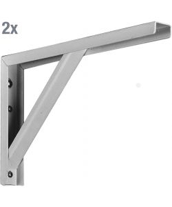 Consolle U zincata set 2 pezzi altezza 175 mm profondità 400 mm
