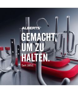GAH-Alberts Ganci da Parete Angolati in Alluminio Set 3 Pezzi 200x190 mm