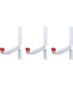 GAH-Alberts Ganci da Parete Angolati in Alluminio Set 3 Pezzi 215x170 mm