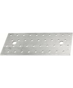 Piastra forata argento 200x80 mm in acciaio zincato Sendzimir 25pz