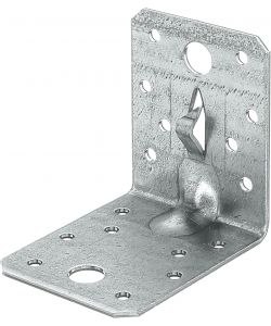 Connettore Angolare Argento 70x70x55 mm 25 pezzi in Acciaio Zincato