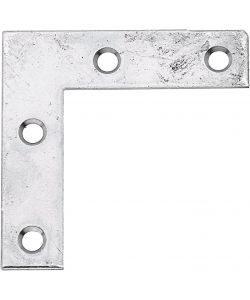Alberts Squadretta per Mobili Acciaio Zincato 40x40x10 mm Set 100 Pz